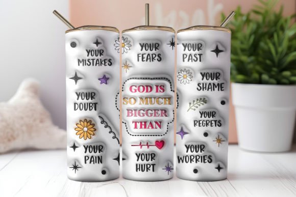 3D My God is Inflated Tumbler Wrap
