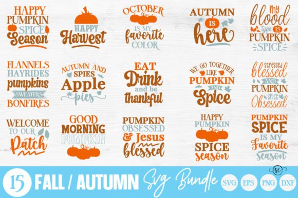 Autumn SVG Bundle for Crafts and Creative Design