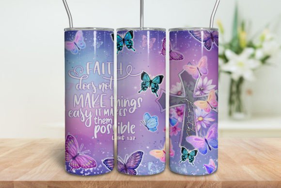Bible Verses 20 Oz Skinny Tumbler and Print Templates