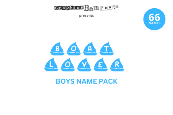 Boat Lover Boys 66 Name Pack & Crafts