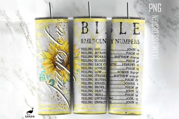 Custom Bible Emergency Numbers Tumbler 3 Tumbler Wraps