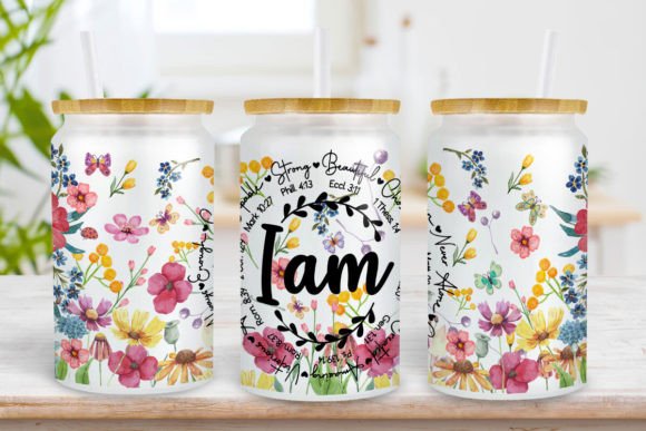 I Am Inspiration 16oz Libbey Can Tumbler and Print Templates