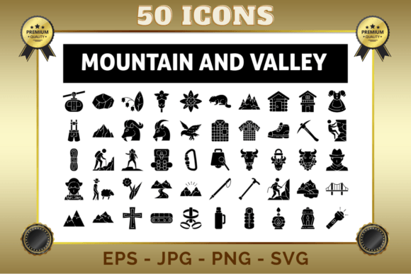 Mountain Valley Glyph Icons and Icons