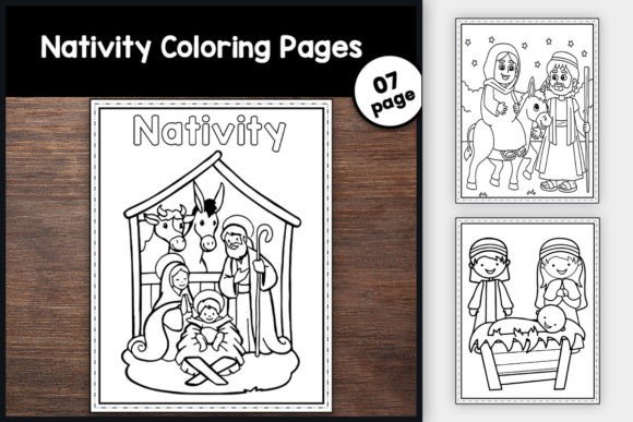 Nativity Christmas Coloring Book Teaching Materials