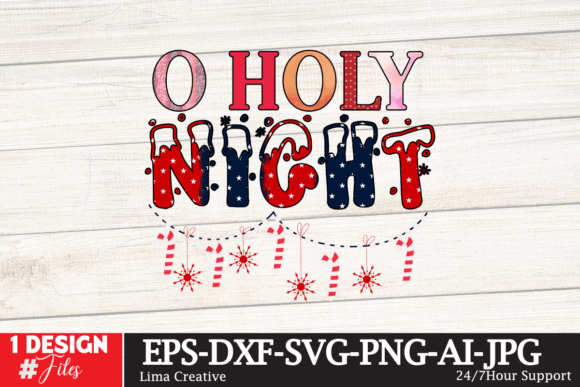 O Holy Night Sublimation PNG and Crafts