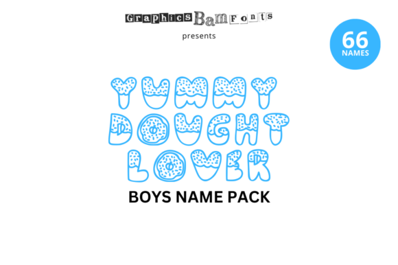 Yummy Doughnut 66 Boys Name Pack & Crafts